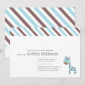 GIRAFFE | BABY SHOWER INVITATIE KAART (Voorkant / Achterkant)
