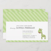GIRAFFE | BABY SHOWER INVITATIE KAART (Voorkant / Achterkant)
