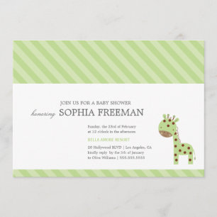 GIRAFFE   BABY SHOWER INVITATIE KAART