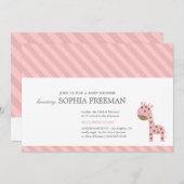 GIRAFFE | BABY SHOWER INVITATIE KAART (Voorkant / Achterkant)