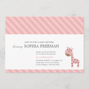 GIRAFFE   BABY SHOWER INVITATIE KAART