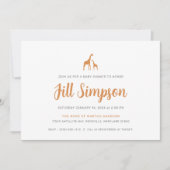 Giraffe Baby shower Kaart (Voorkant)