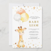 Giraffe Baby shower Kaart (Voorkant)