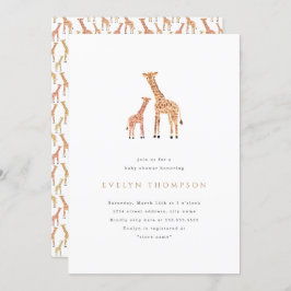 Giraffe Baby shower Kaart