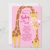 Giraffe Baby shower Kaart (Voorkant)