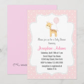 Giraffe Baby shower Kaart (Voorkant / Achterkant)