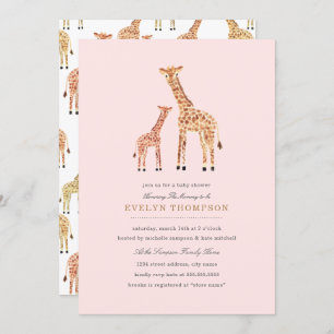 Giraffe Baby shower Kaart