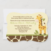 Giraffe Baby shower Kaart (Voorkant)