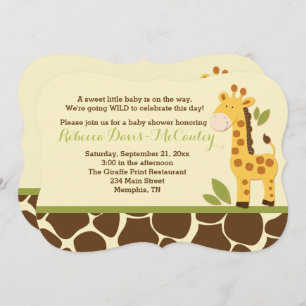Giraffe Baby shower Kaart