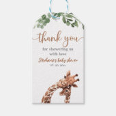 Giraffe Baby shower Label Cadeaulabel (Voorkant)