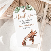 Giraffe Baby shower Label Cadeaulabel