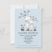 Giraffe Baby shower Luier Raffle Ticket Kaart (Voorkant)