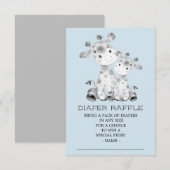 Giraffe Baby shower Luier Raffle Ticket Kaart (Voorkant / Achterkant)