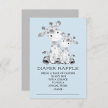 Giraffe Baby shower Luier Raffle Ticket