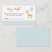 Giraffe Baby shower Luier Raffle Tickets Informatiekaartje (Voorkant / Achterkant)
