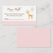 Giraffe Baby shower Luier Raffle Tickets Informatiekaartje (Voorkant / Achterkant)