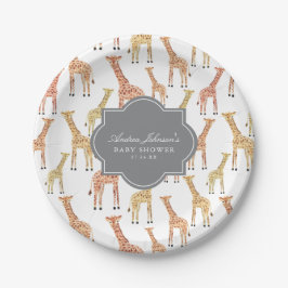 Giraffe Baby shower Papieren Bordje