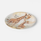 Giraffe Baby Shower Papieren Bordje (Gekanteld)
