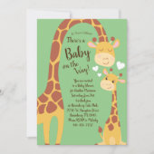 Giraffe Baby shower Safari Kaart (Voorkant)