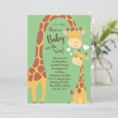 Giraffe Baby shower Safari Kaart (Staand voorkant)