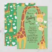 Giraffe Baby shower Safari Kaart (Voorkant / Achterkant)
