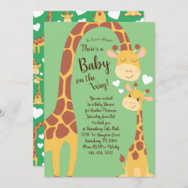 Giraffe Baby shower Safari Kaart