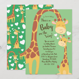 Giraffe Baby shower Safari Kaart