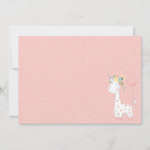 Giraffe Baby shower | Schattige Bloemen & Rustiek  Kaart (Achterkant)