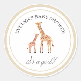 Giraffe Baby shower Stickers