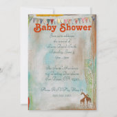 Giraffe Baby shower Sunshine Invitation Kaart (Achterkant)