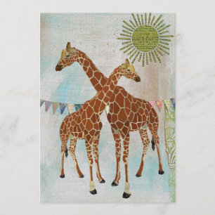 Giraffe Baby shower Sunshine Invitation Kaart