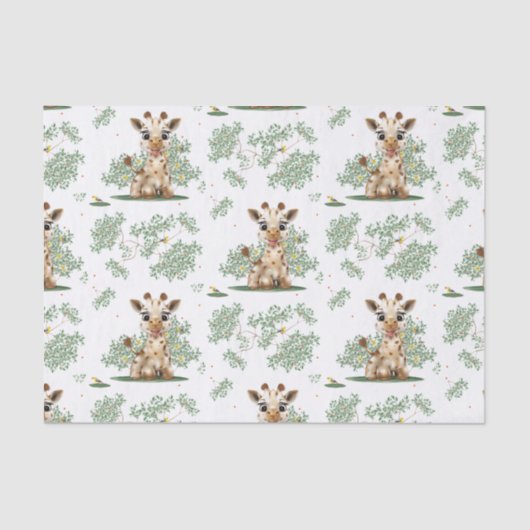 Giraffe Baby shower Tissuepapier (Voorkant)