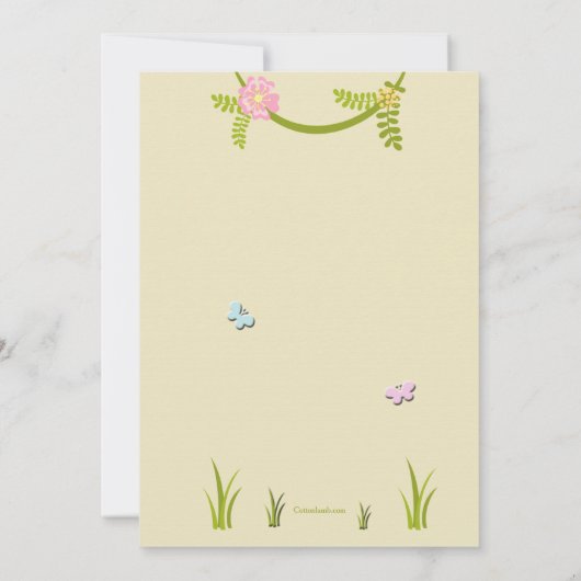 Giraffe Baby shower Uitnodiging (Achterkant)