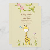 Giraffe Baby shower Uitnodiging (Voorkant / Achterkant)