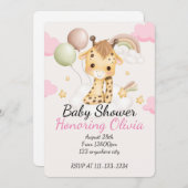 GIRAFFE BABY SHOWER UITNODIGING (Voorkant / Achterkant)