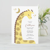 Giraffe Baby shower Uitnodiging (Staand voorkant)
