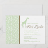 Giraffe Baby shower Uitnodiging (Voorkant / Achterkant)