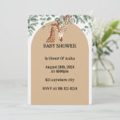 GIRAFFE BABY SHOWER UITNODIGING (Staand voorkant)