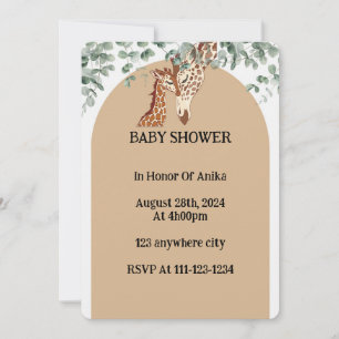 GIRAFFE BABY SHOWER UITNODIGING
