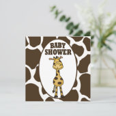 Giraffe Baby shower Uitnodiging (Staand voorkant)