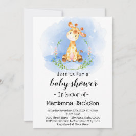 Giraffe Baby shower Uitnodiging