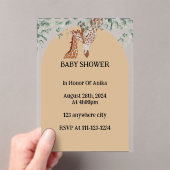 GIRAFFE BABY SHOWER UITNODIGING (Insitu (Draagbaar))
