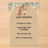 GIRAFFE BABY SHOWER UITNODIGING (Voorkant)