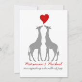 Giraffe Baby shower Uitnodiging (Voorkant)