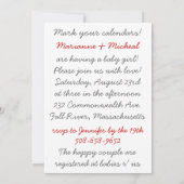 Giraffe Baby shower Uitnodiging (Achterkant)