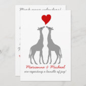 Giraffe Baby shower Uitnodiging (Voorkant / Achterkant)