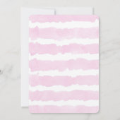 Giraffe baby shower uitnodiging meisje roze goud (Achterkant)