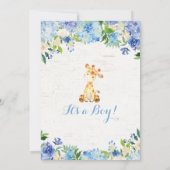 Giraffe Baby shower Uitnodiging Rustic Boy Shower (Achterkant)