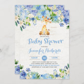 Giraffe Baby shower Uitnodiging Rustic Boy Shower (Voorkant / Achterkant)
