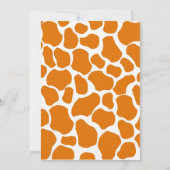Giraffe Baby Shower-uitnodigingen Kaart (Achterkant)